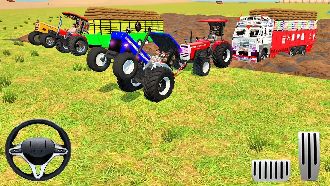 🙋😄💥 Pull Truck from Mud by New Holland and Massy tractor 🚜😄💥 