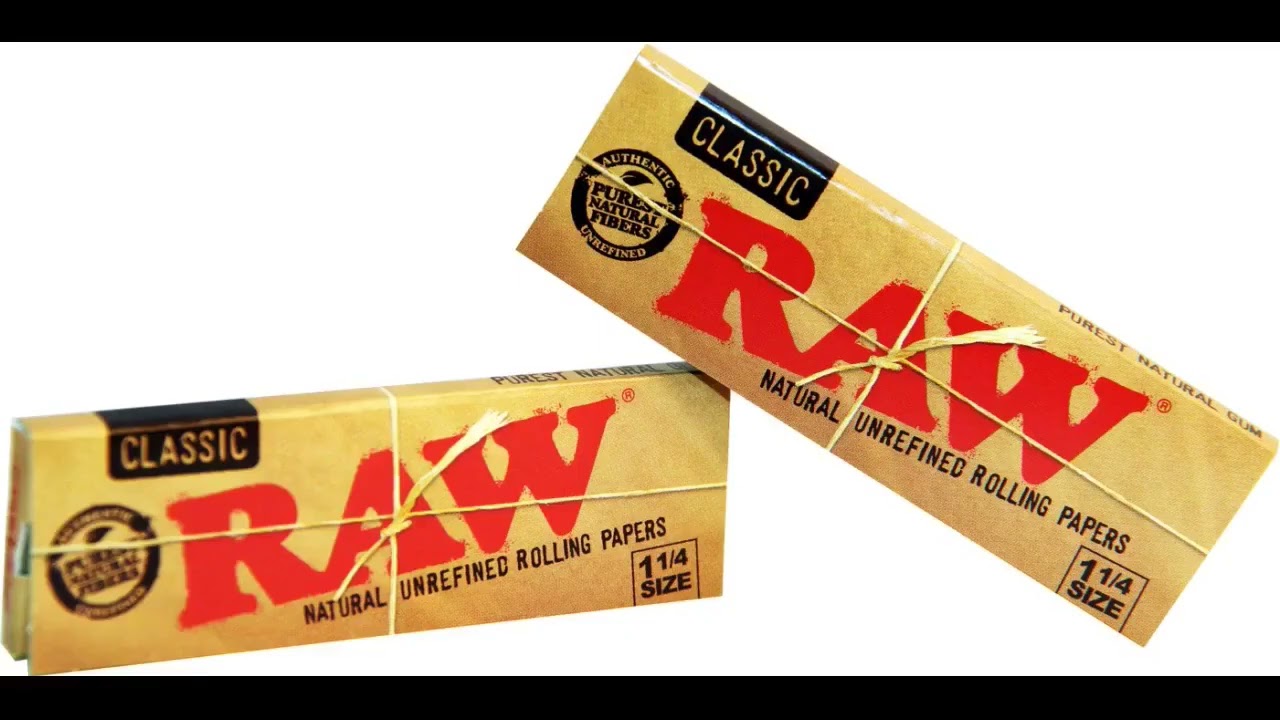 Raw Unrefined Classic 1.25 1 1/4 Size Cigarette Rolling Papers Full Box of 24 Pack