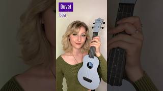 ‘Duvet’ - bôa (ukulele cover) 💜 #ukulele #ukuleletutorial #duvet #indiepopmusic