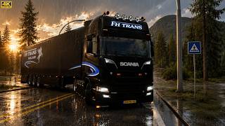 ETS2 1.59 | Realistic Driving | Scania NG R580 + Schmitz Trailer | POV 4K | #ets2