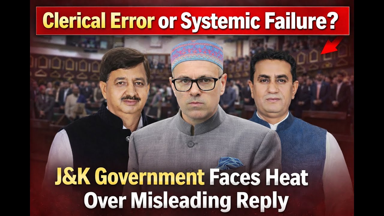 Clerical Error or Systemic Failure? J&K Government Faces Heat Over Misleading Reply