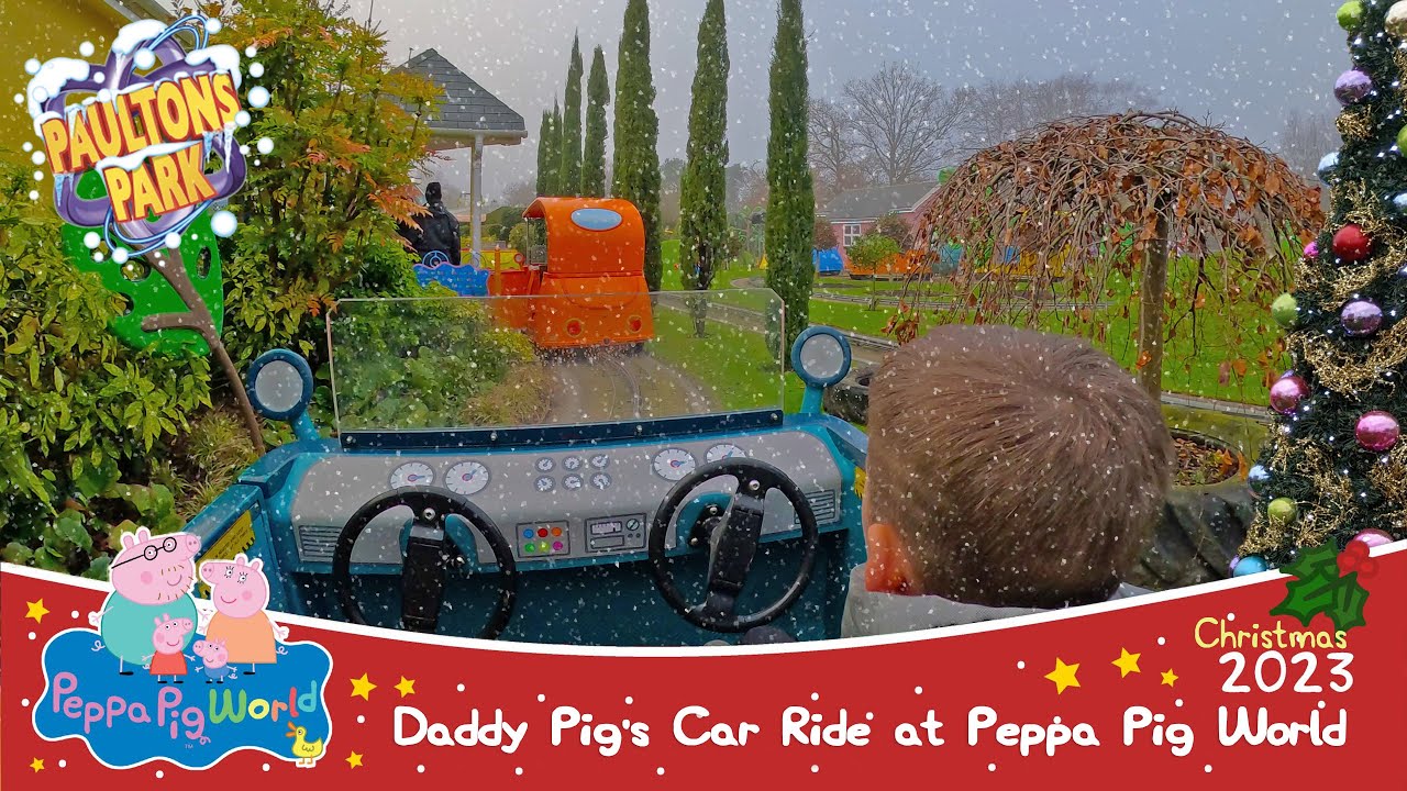 Daddy Pig's Car Ride at Christmas in Peppa Pig World (Dec 2023) [4K