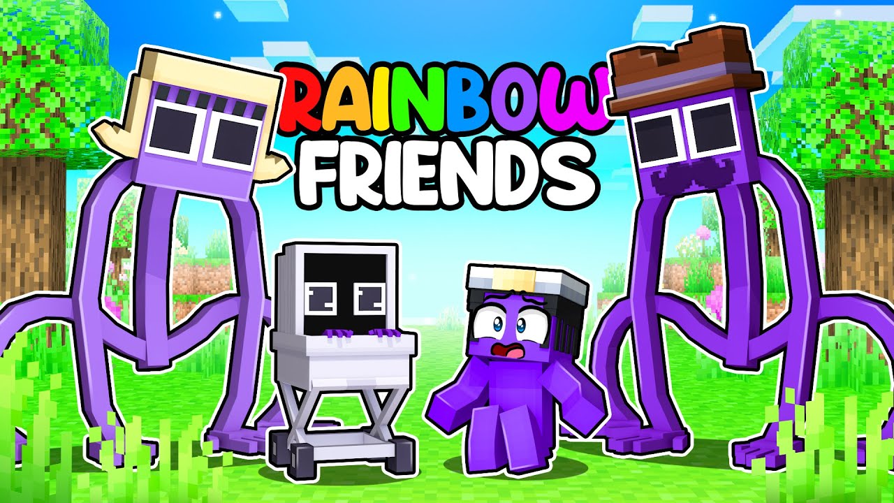 purple from rainbow friends Minecraft Mob Skin