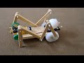 روبوت العنكبوت الخشبي | اعواد الاسكيمو | اغطية العلب البلاستيكية | wooden spider robot