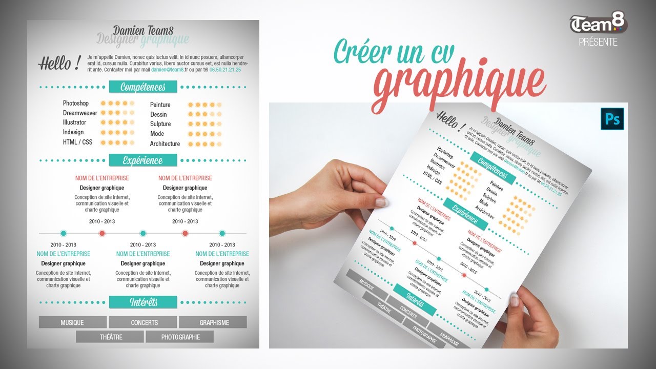 cv gratuit indesign