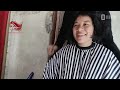 cewek cantik botakin rambut di rumah, beautiful girl shaving hair at home, 家で髪を剃る美しい少女