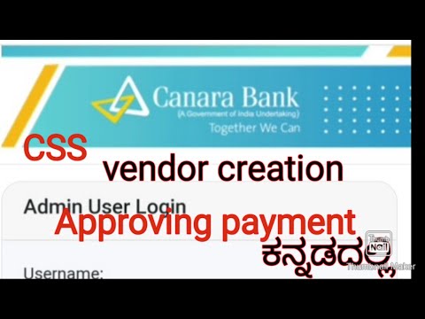 Pfms CSS canara bank Maker and Checker Vendor creation Approve Payment