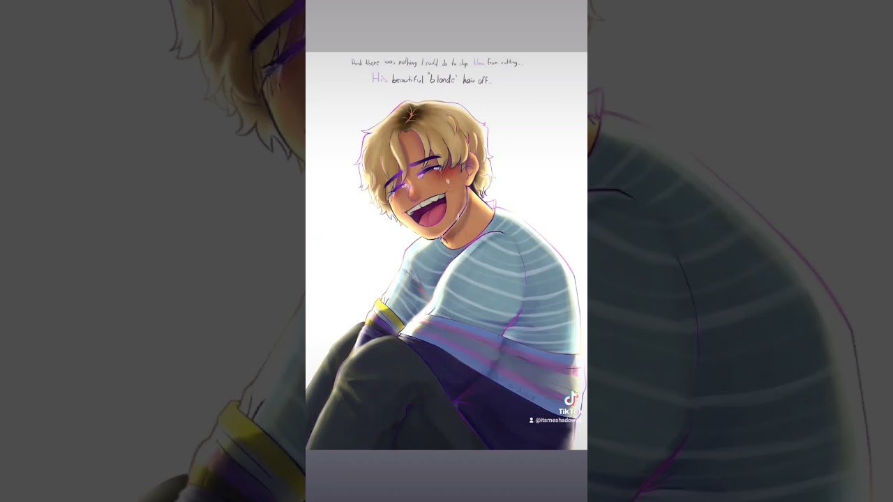 His beautiful "Blonde" hair 