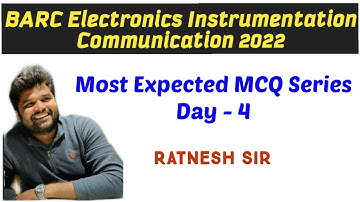 10 PM BARC 2022 Most Expected MCQ Series  Electronics/Communication/Instrumentation  Ratnesh Sir