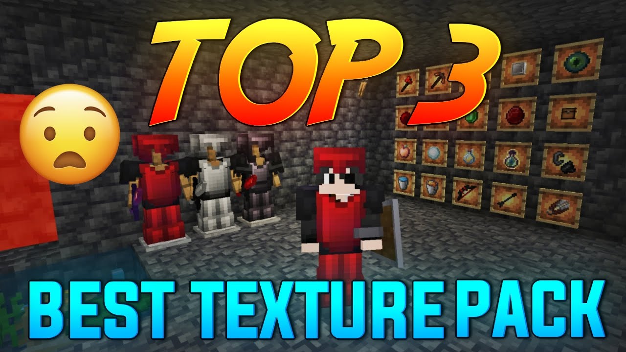TOP 3 BEST TEXTURE PACK FOR MINECRAFT WORLD 😧 || PVP TEXTURE PACKS ...