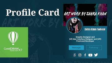 UI profile Card | corelDRAW X7 | Step by Step| icon import | adobe illustrator icon Create