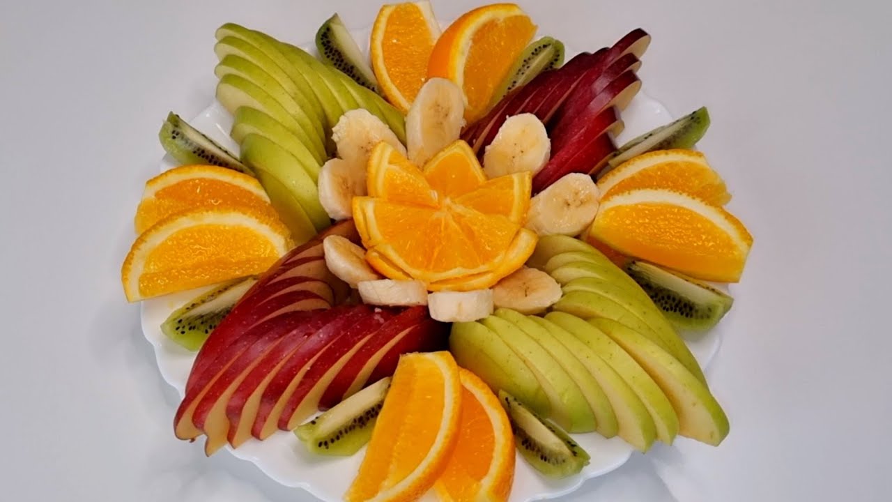 как красиво порезать фрукты на праздничный стол