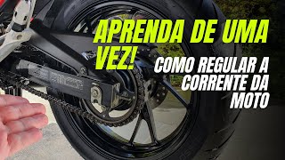 APRENDA ESTICAR A CORRENTE DA MOTO