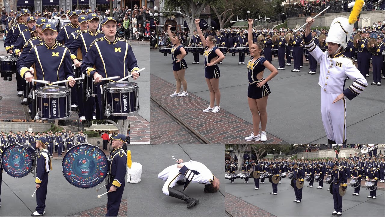 Michigan Marching Band - Disneyland Town Square - 12.31.2023