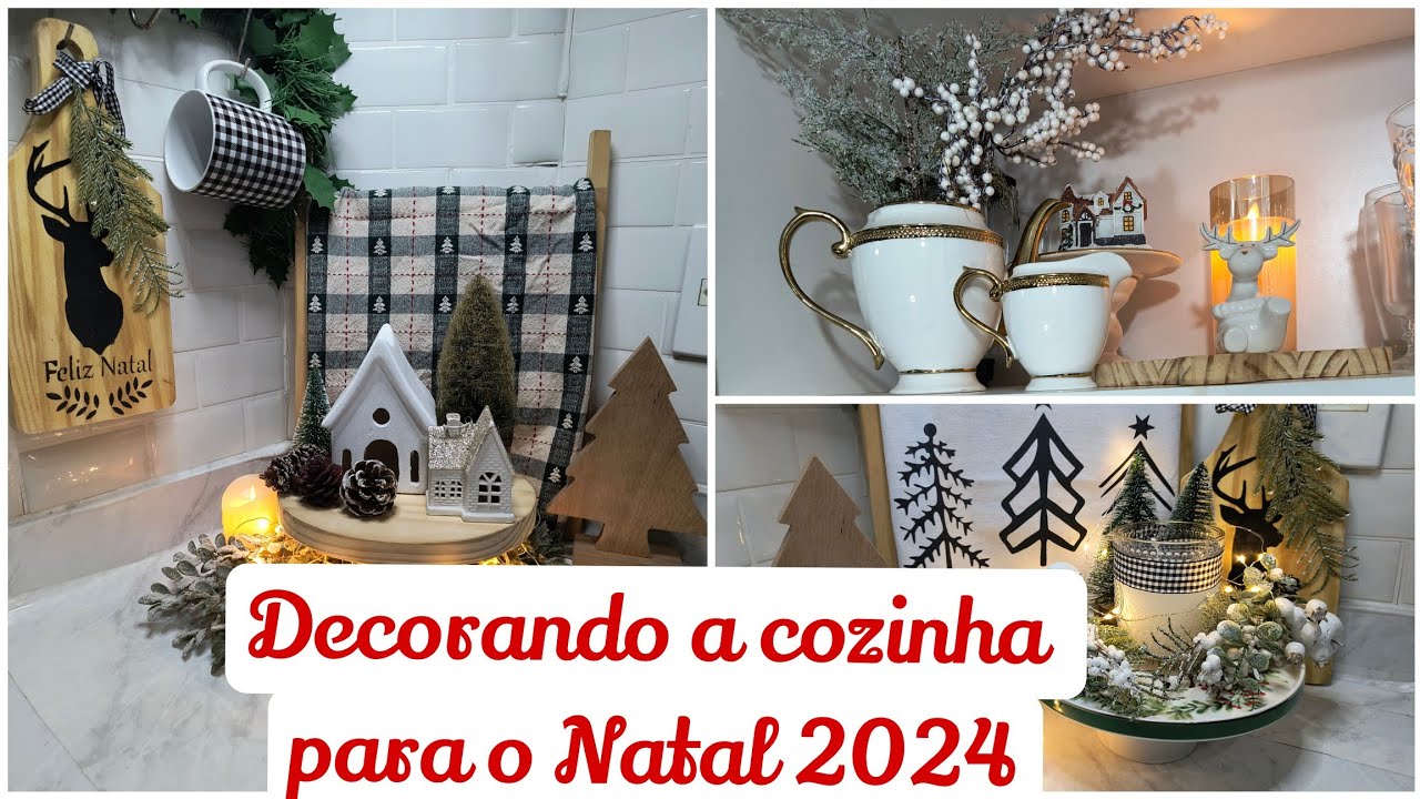 Decorando a Cozinha para o Natal 2024, decoração econômica, sem gastar muito