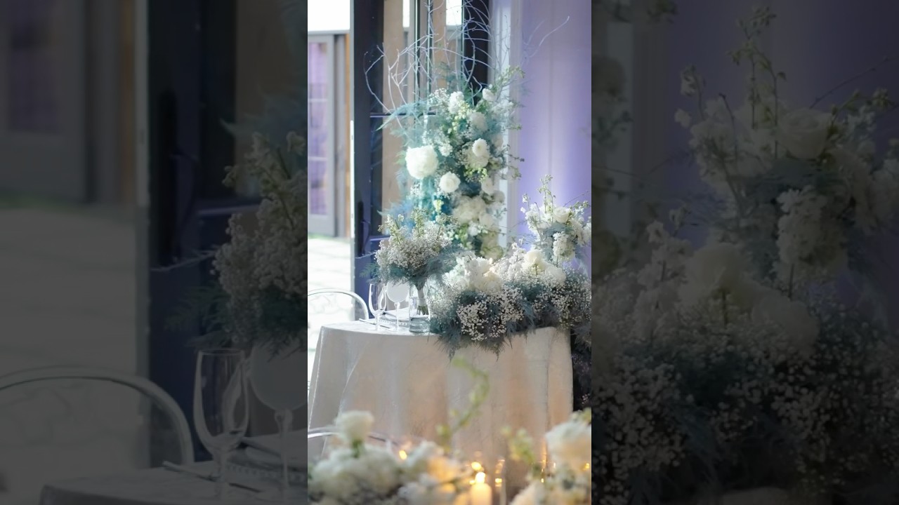 luxury winter wedding editorial at european venue in nc