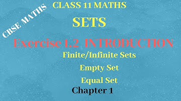 Chapter 1 - SETS | Exercise 1.2 Introduction | CBSE Class 11 Maths in Tamil| NCERT|GS