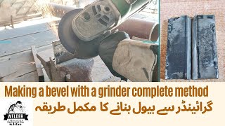 Making a bevel with grinder see complete method