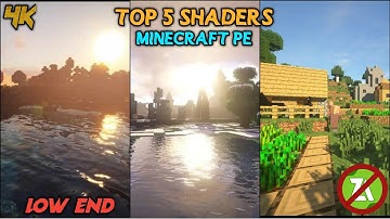 Top 5 shaders minecraft pe || No lag shaders minecraft pe || Top 5 best shaders for minecraft pe