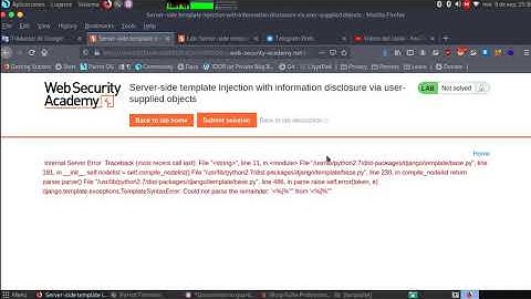 Server-side template injection with information disclosure via user-supplied objects