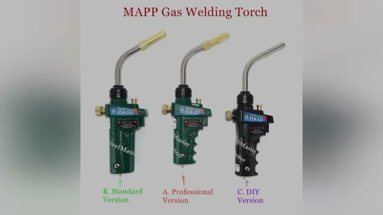 SALE Braze Welding Torch MAPP Propane Gas Torch Piezo Trigger Ignition CGA600 Copper Aluminum Heatin
