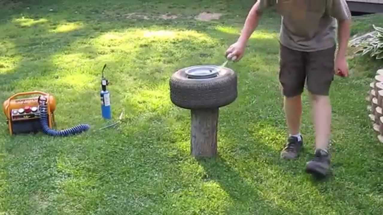 how to seat tire bead with starting fluid (ether) - YouTube