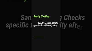 Day 6 🚀 Today I learned Smoke vs Sanity Testing. #smoketesting #sanitytesting #testing #softwaretest