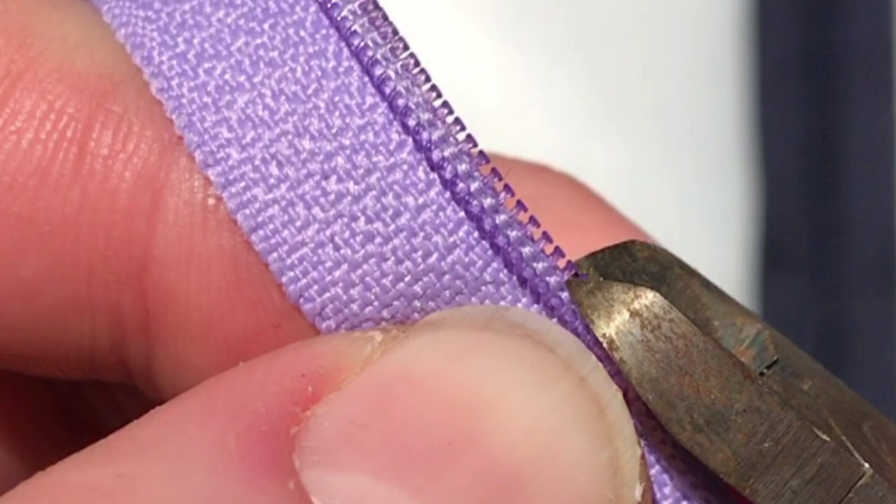 How To Shorten A Nylon Coil Zipper YouTube
