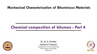 Full Chemical composition of bitumen - Part 4 News