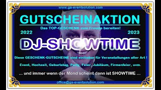 Geschenk Gutscheinaktion DJ SHOWTIME 2023