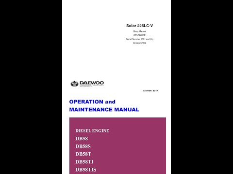 Daewoo Solar 225LC-V  - Workshop Manual