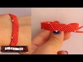 Pulsera ROJA  con PERLITAS || HILO MACRAMÉ ||