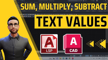 How to calculate the (Sum, multiply, and subtract) of Text Values in AutoCAD using an AutoCAD Lisp