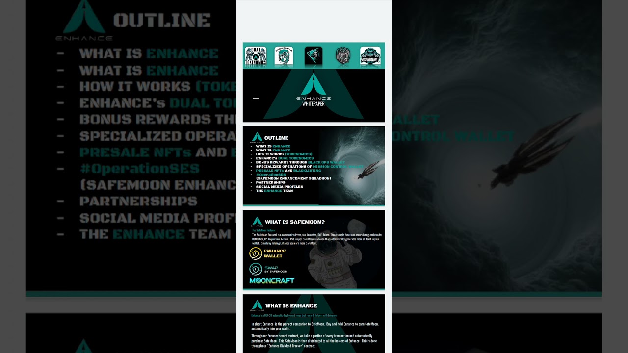 ENHANCE Token BEP20 Update! Checking HUGE Reflections CG CMC Coming Energy Drinks & Cool Swag