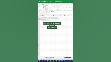 How to make a sequence of numbers with leading zeros #excel