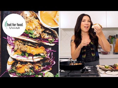 ROASTED POBLANO & JACKFRUIT TACOS | hot for food