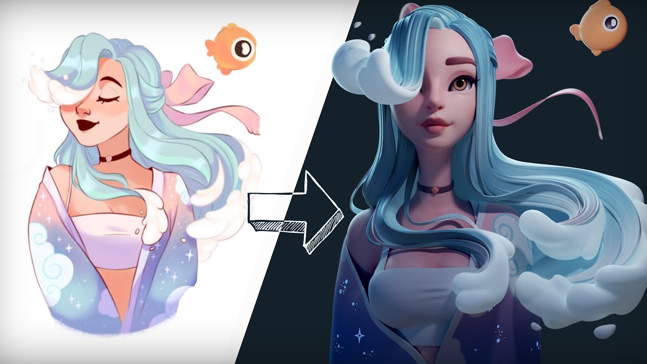 how to make 2d art into 3d