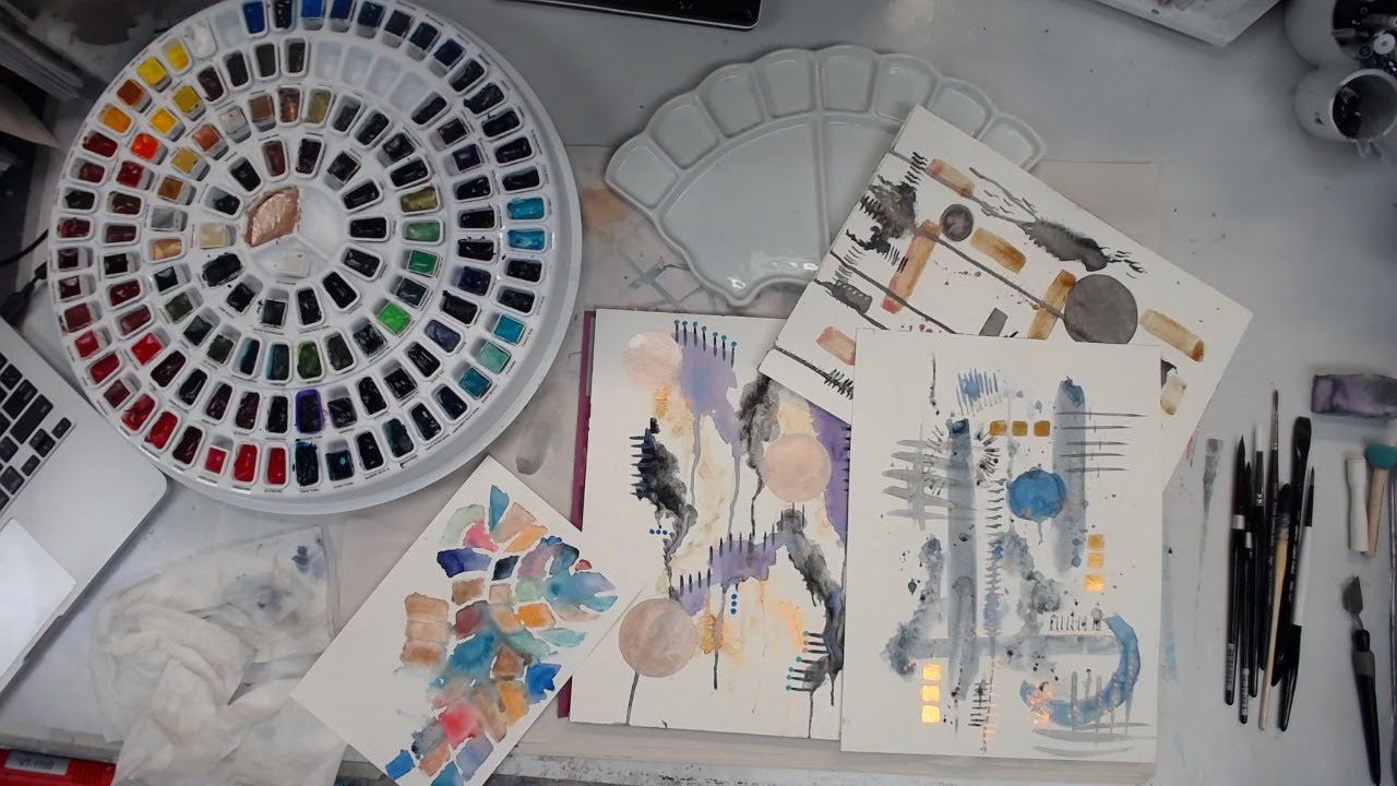 Watercolor thru Stencils??? -- Patti Tolley Parrish - YouTube