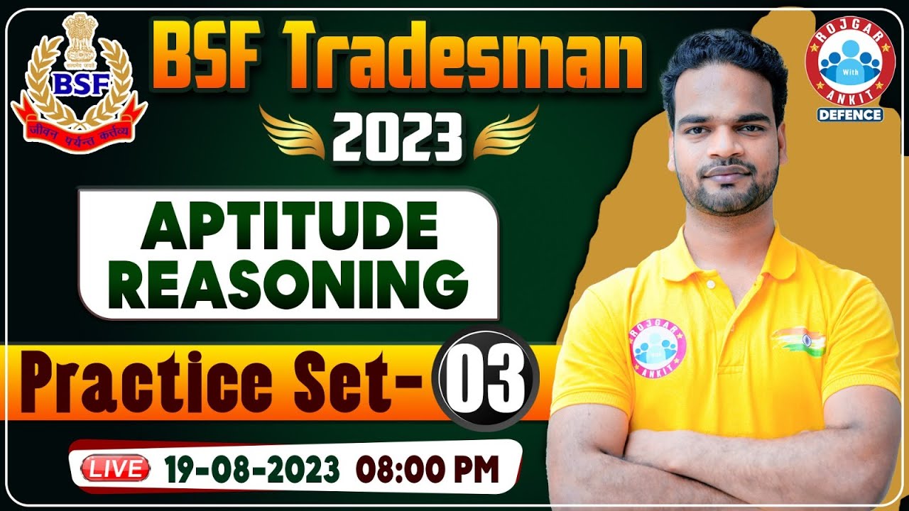 BSF Tradesman 2023, BSF Aptitude Reasoning Practice Set #03, BSF Reasoning PYQs By Shivam Sir