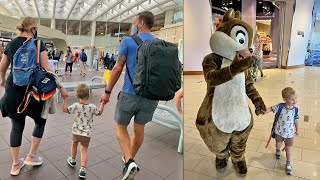Our Disneyland Trip Travel Day! | Checking Into Disneyland Hotel, Room Tour & Meeting Characters!