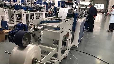 Single line automatic fresh bag on roll making machine with core