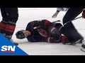 Andrei Svechnikov Falls Awkwardly & Injures Leg After Battle With Zdeno Chara