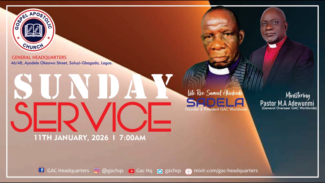 SUNDAY SERVICE |TOPIC:I Will Turn Toward You With Favour |11th January, 2026 .