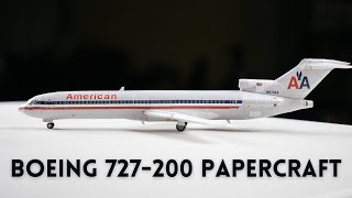 1:144 Boeing 727-200 American Airlines | Citycraft Paper Model