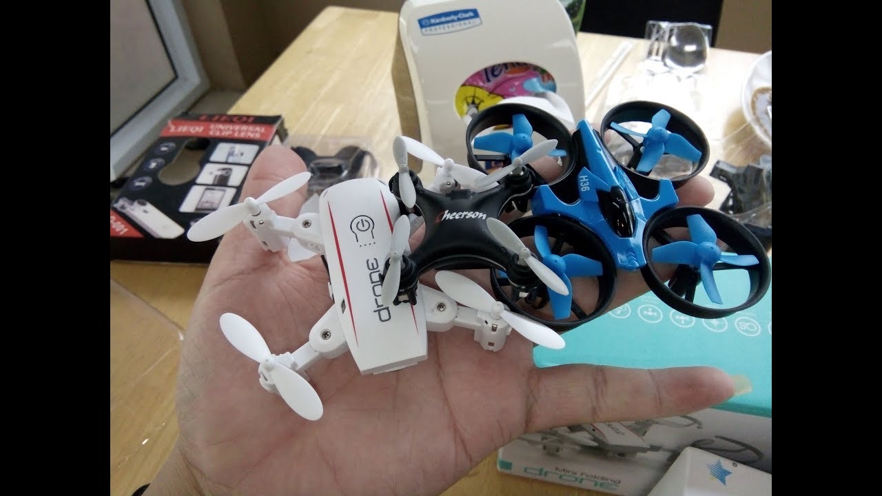 วัดไซด์ compare mini drone cx10se  jjrc 36 & spark clone white Quadcopter