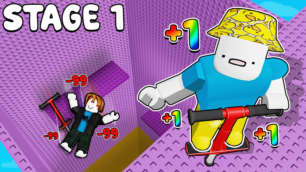 Every Second +1 JUMP to ESCAPE Roblox Pogo Tower...