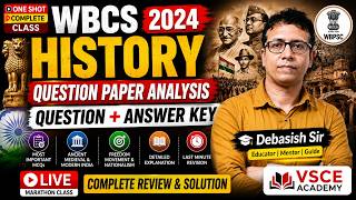 WBCS Prelims 2024 History Question Paper Analysis | WBCS Prelims 2024 History Question & Answer Key