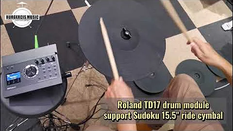 Roland TD17 drum module support 15.5" ride cymbal