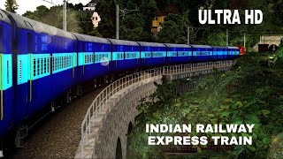 (4k) Express Train In Indian Train Simulator || Indian Railways 2020 screenshot 2