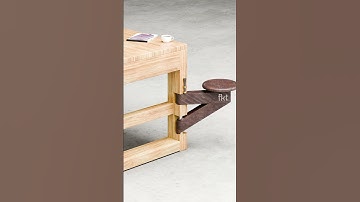 Attached Fold-in Wooden Stool Concept